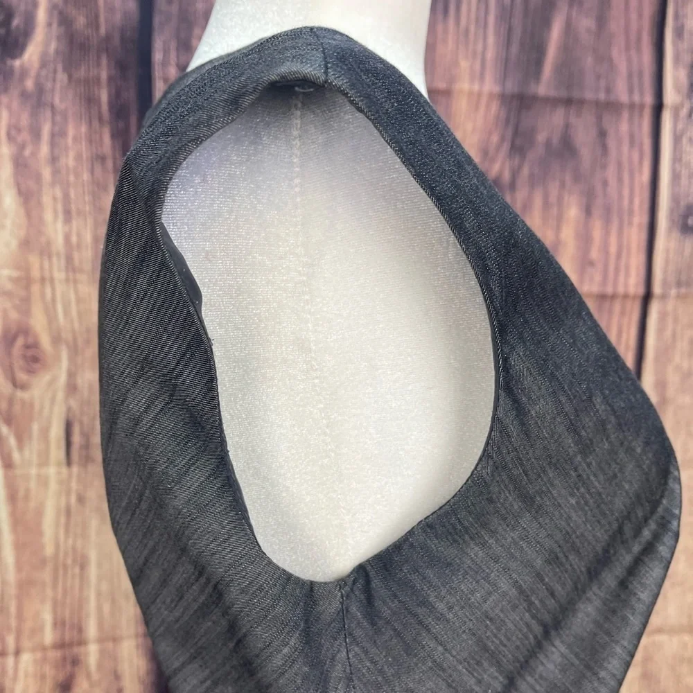 Calvin Klein gray cotton blend V-neck dress women’s size 6 Calvin Klein - Picture 9 of 13